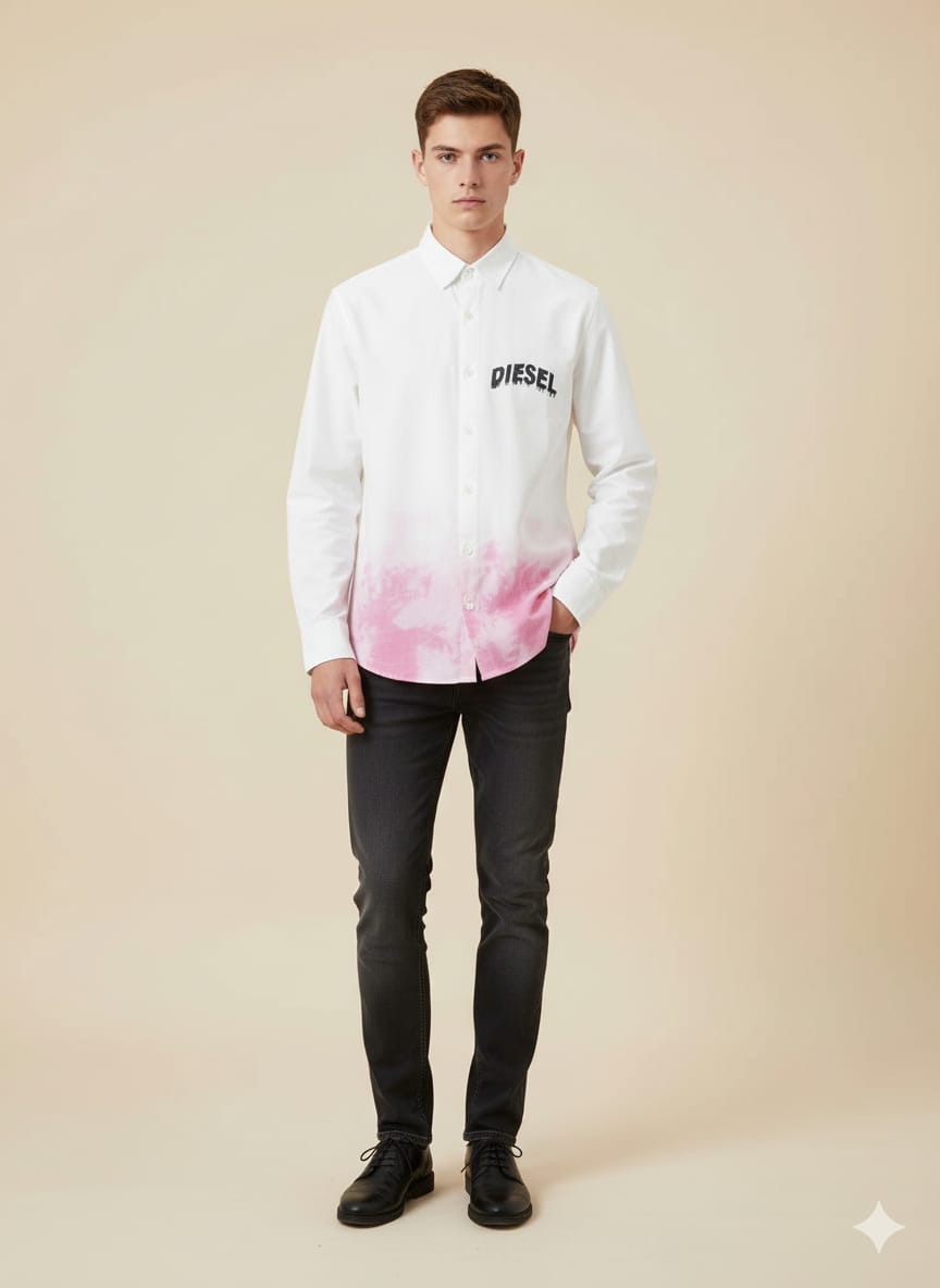 Men’s Diesel Printed Stylish Shirt