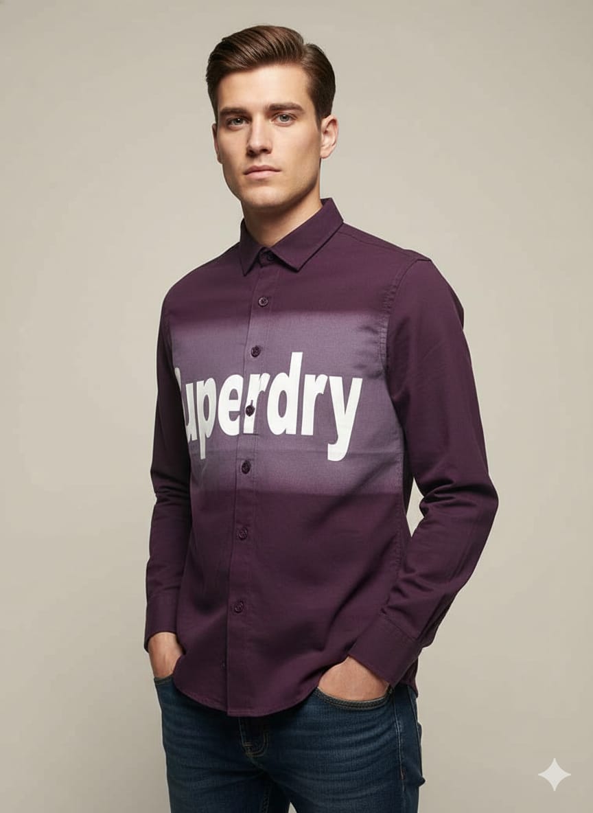 Men’s Superdry Printed Stylish Shirt